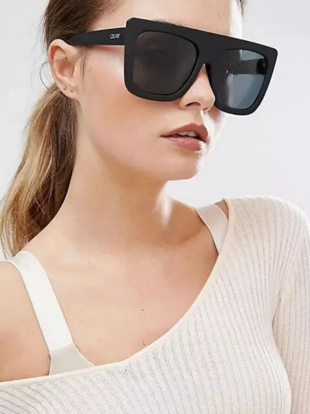 Quay Australia Cafe Racer Frost Sunglasses Square Oversized